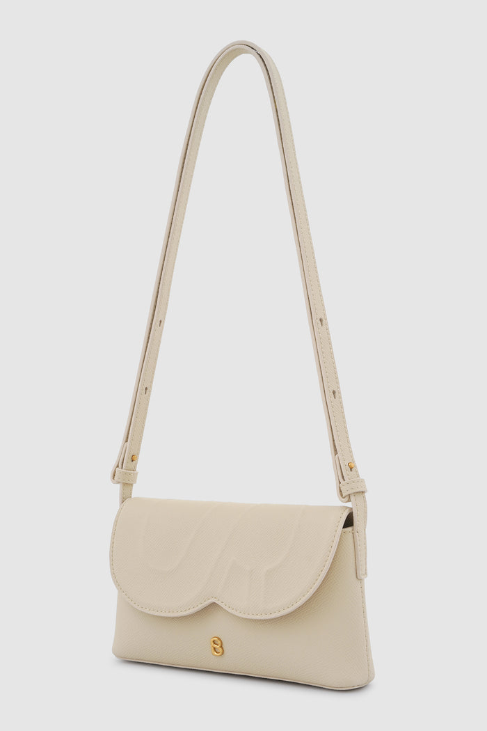 jenny sling bag in beige by buttonscarves