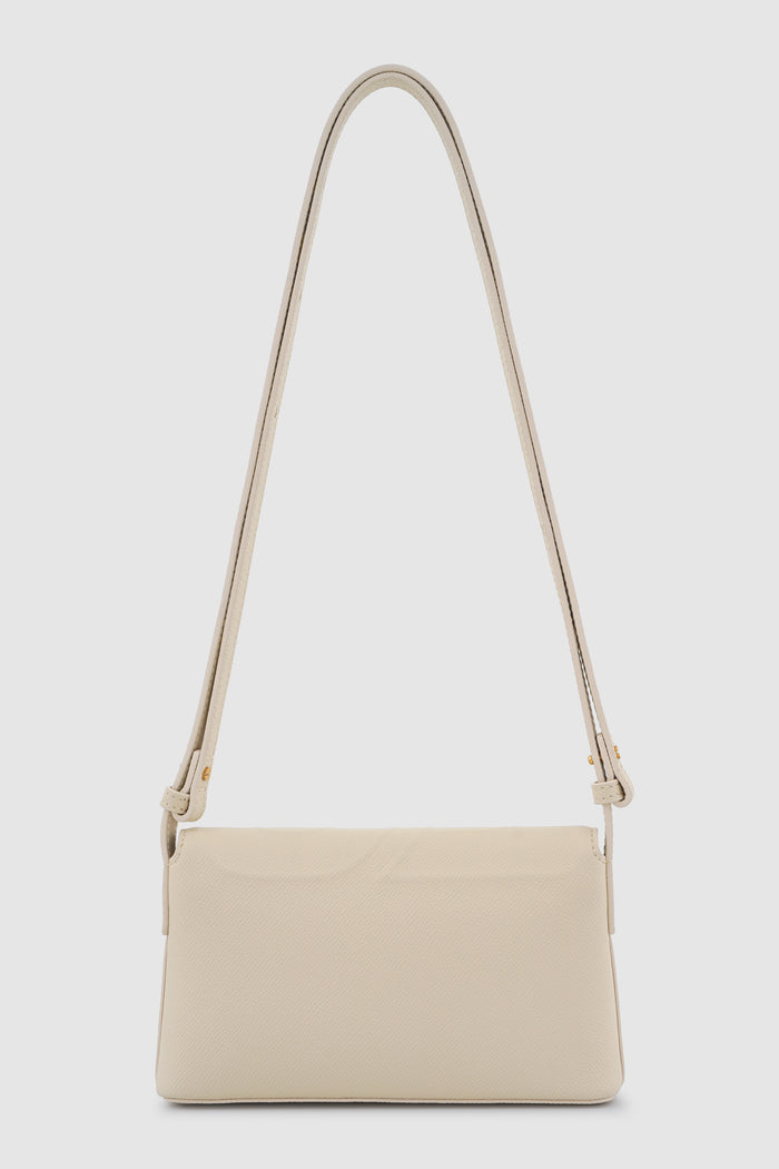 jenny sling bag in beige by buttonscarves back view