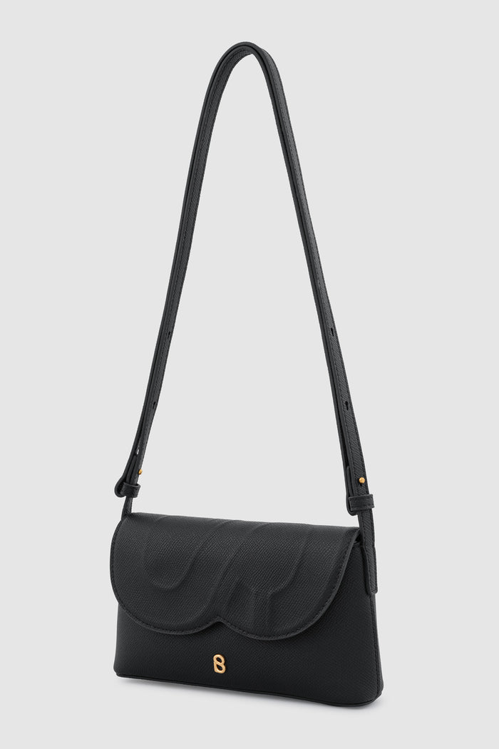 jenny sling bag in black by buttonscarves