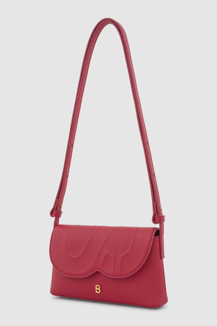 jenny sling bag in scarlet red by buttonscarves