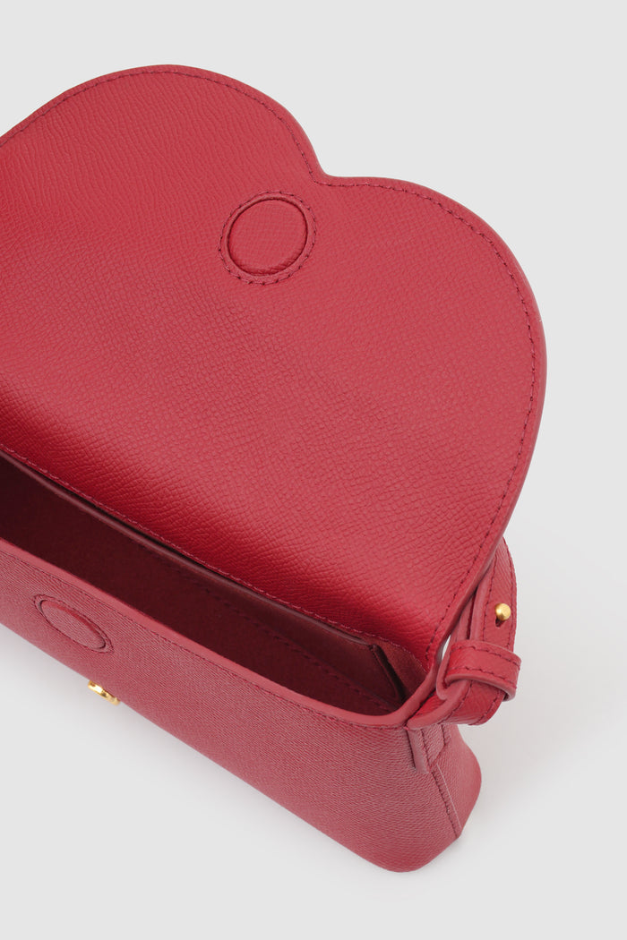jenny sling bag in scarlet red by buttonscarves interior compartment