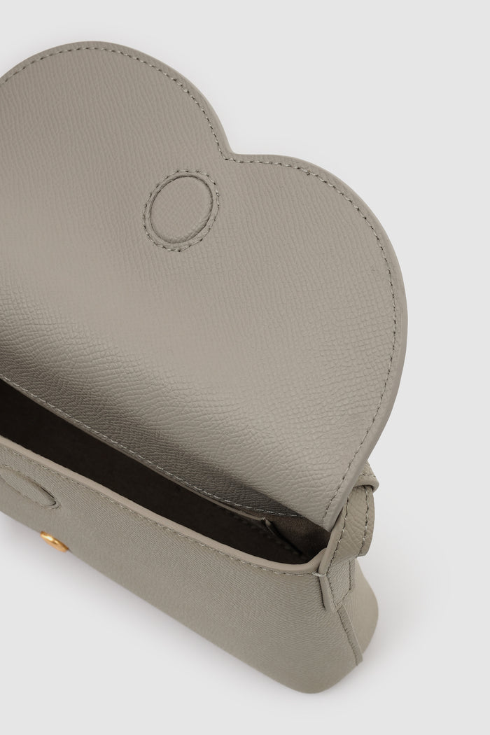 jenny sling bag in taupe by buttonscarves interior compartment