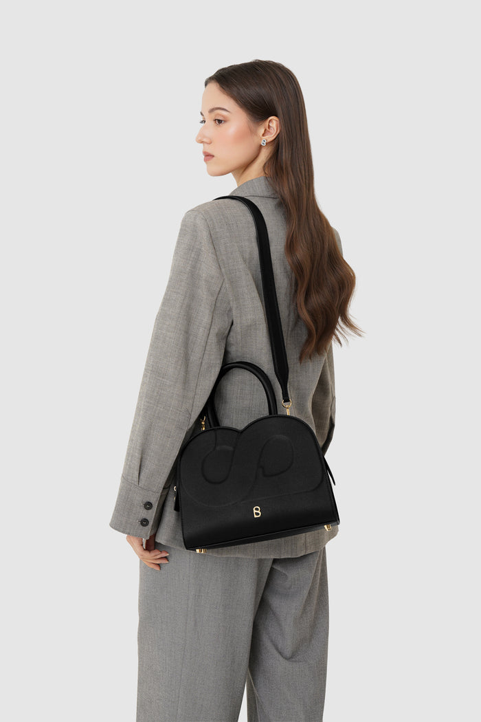 Joy Bag Medium - Saffiano Leather - Black
