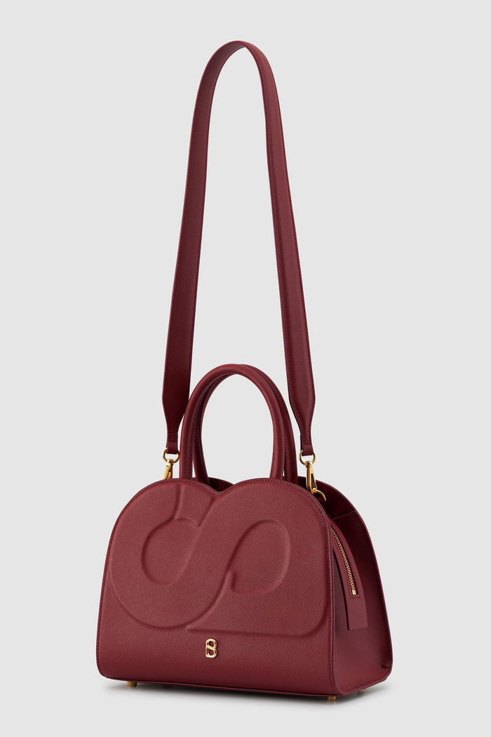 Joy Bag Medium - Saffiano Leather - Burgundy