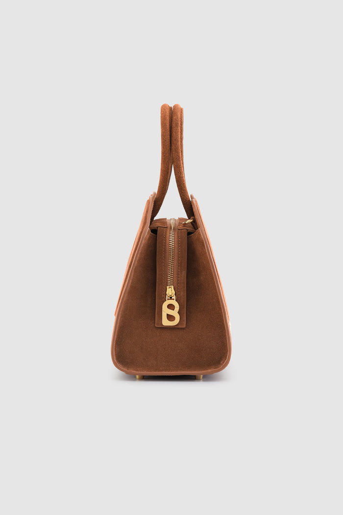 Joy Bag Medium - Suede Leather - Caramel