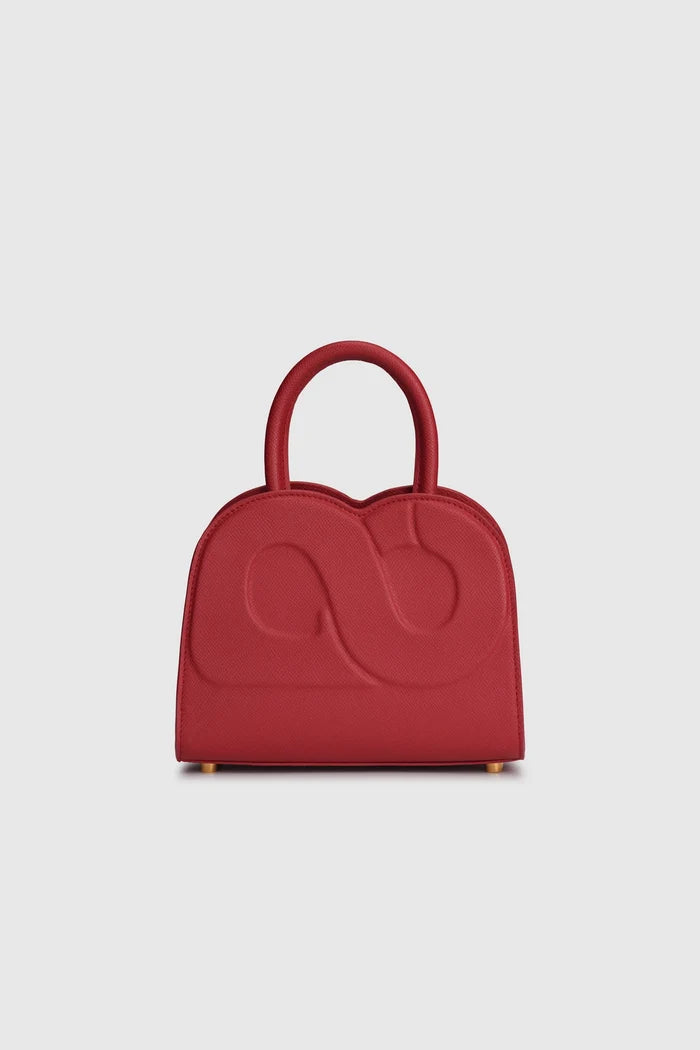 joy bag small in red by buttonscarves x the devil wears prada 2 back view