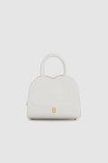 joy bag small with saffiano leather in bianco candido by buttonscarves