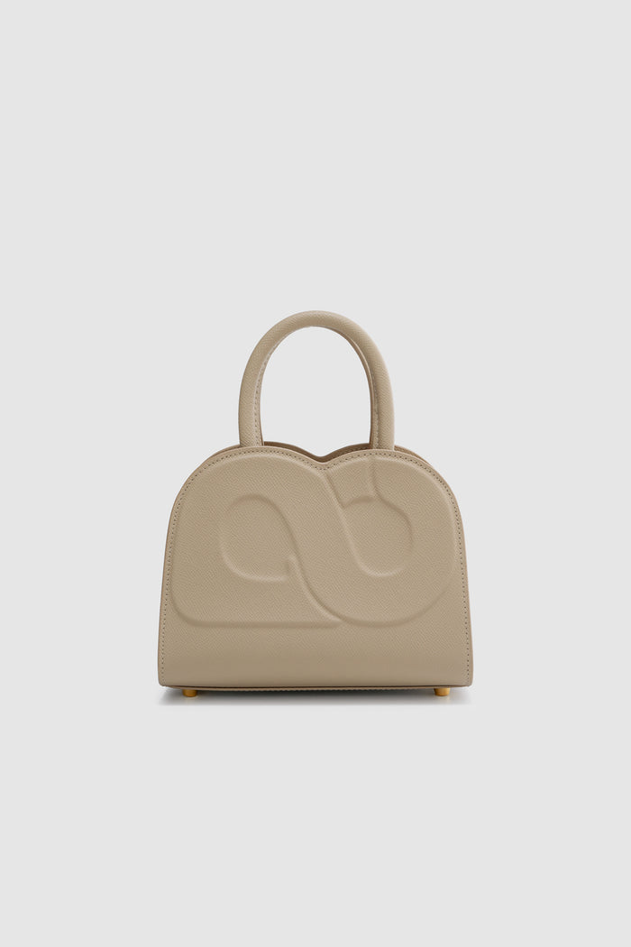 joy bag small with saffiano leather in clay by buttonscarves back view