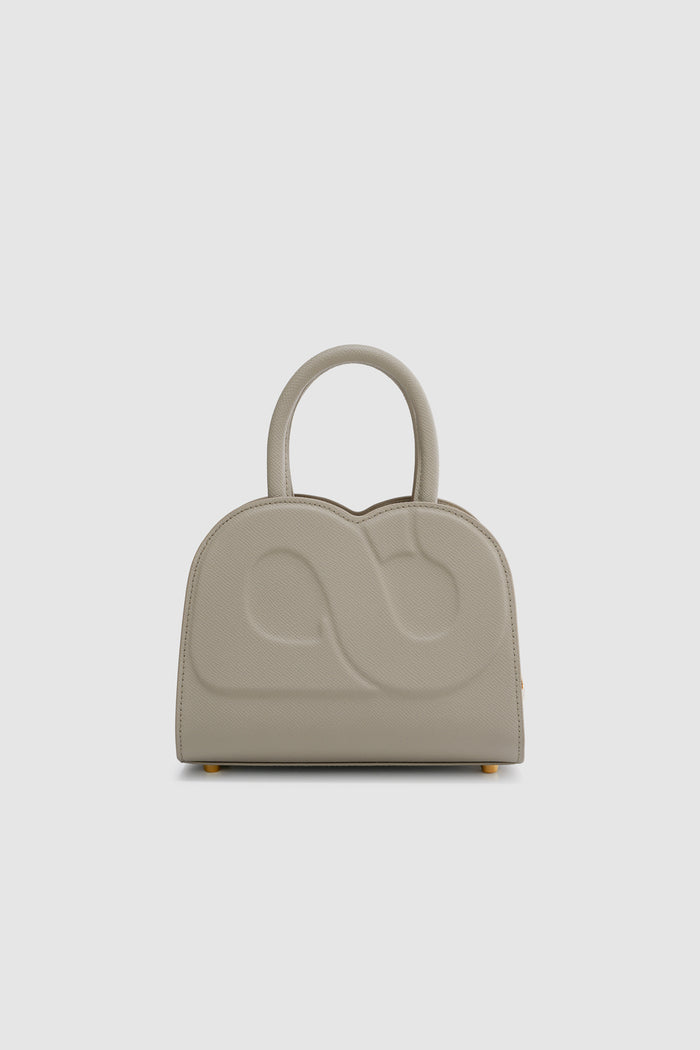 joy bag small with saffiano leather in creta by buttonscarves back view