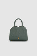 joy bag small with saffiano leather in loden by buttonscarves