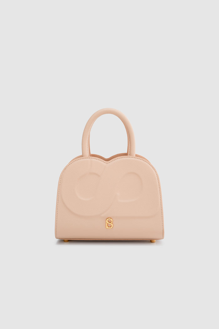 joy bag small with saffiano leather in seaside by buttonscarves