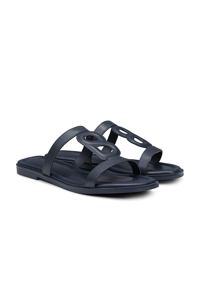 kefi 2.0 sandal in navy by buttonscarves