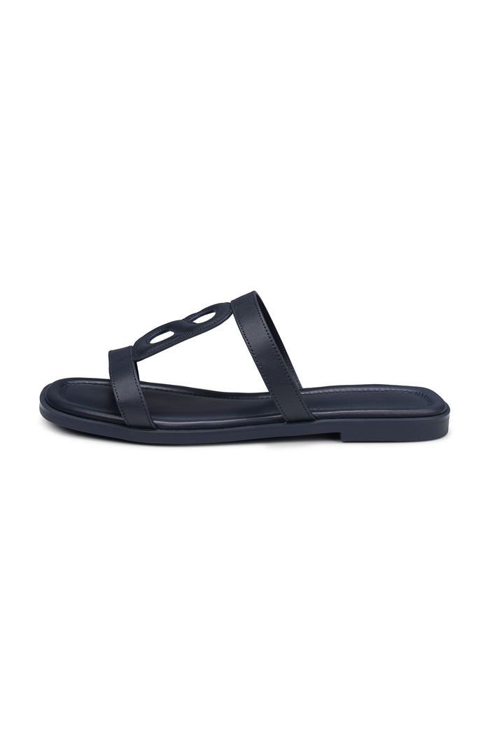 kefi 2.0 sandal in navy by buttonscarves side view