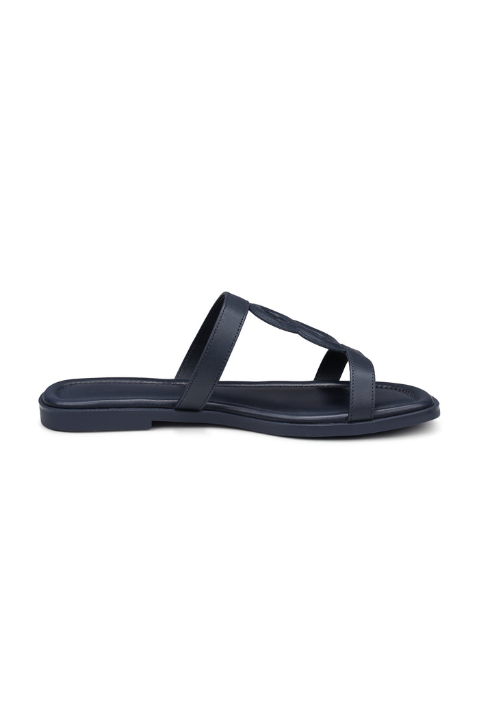 kefi 2.0 sandal in navy by buttonscarves side view
