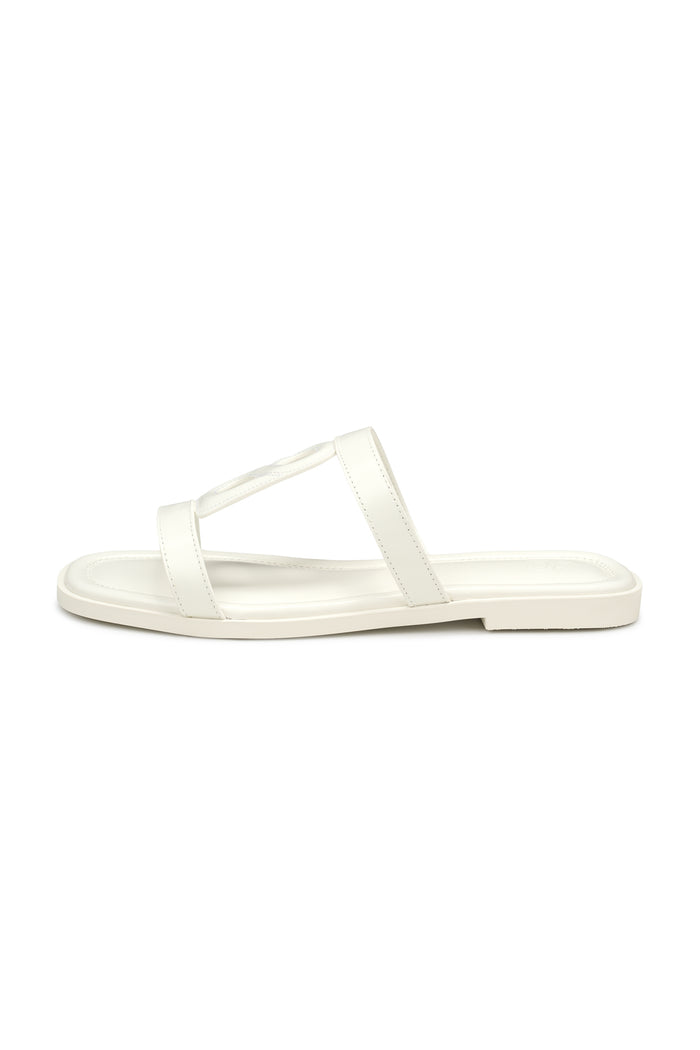 kefi 2.0 sandal in white by buttonscarves side view