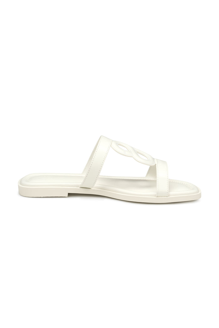 kefi 2.0 sandal in white by buttonscarves side view