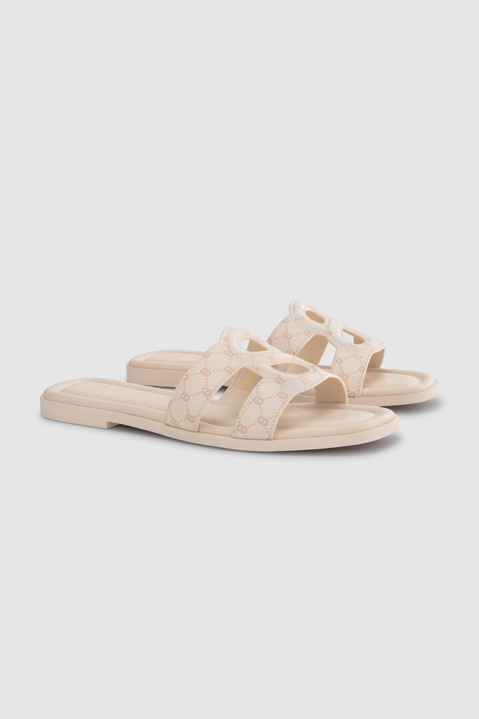 kefi sandal in monogram dusty by buttonscarves side view