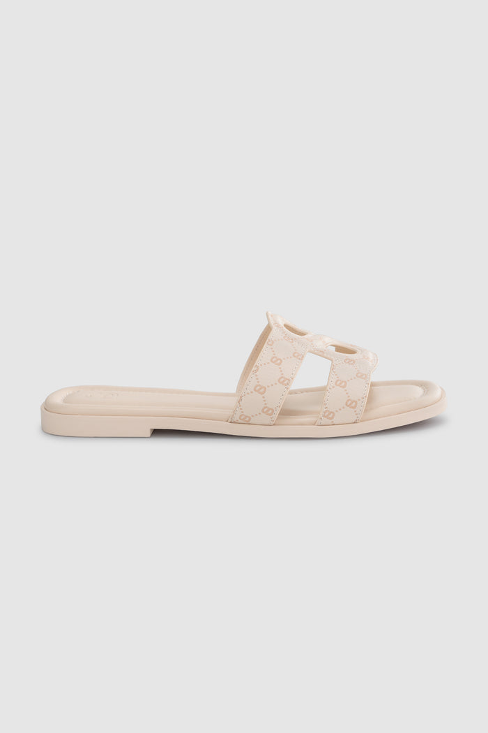 kefi sandal in monogram dusty by buttonscarves side view