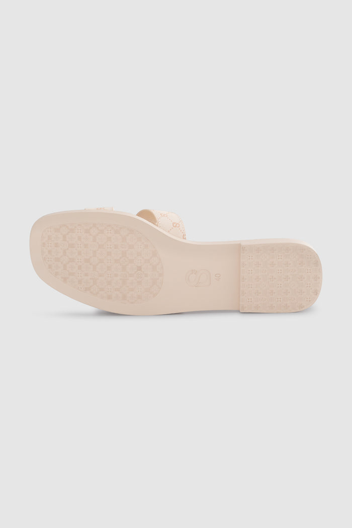 kefi sandal in monogram dusty by buttonscarves outsole view