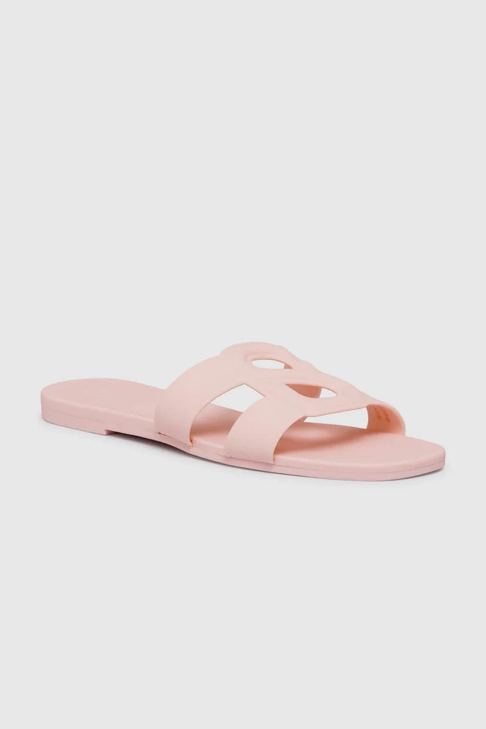 kefi slide sandal in pink by buttonscarves