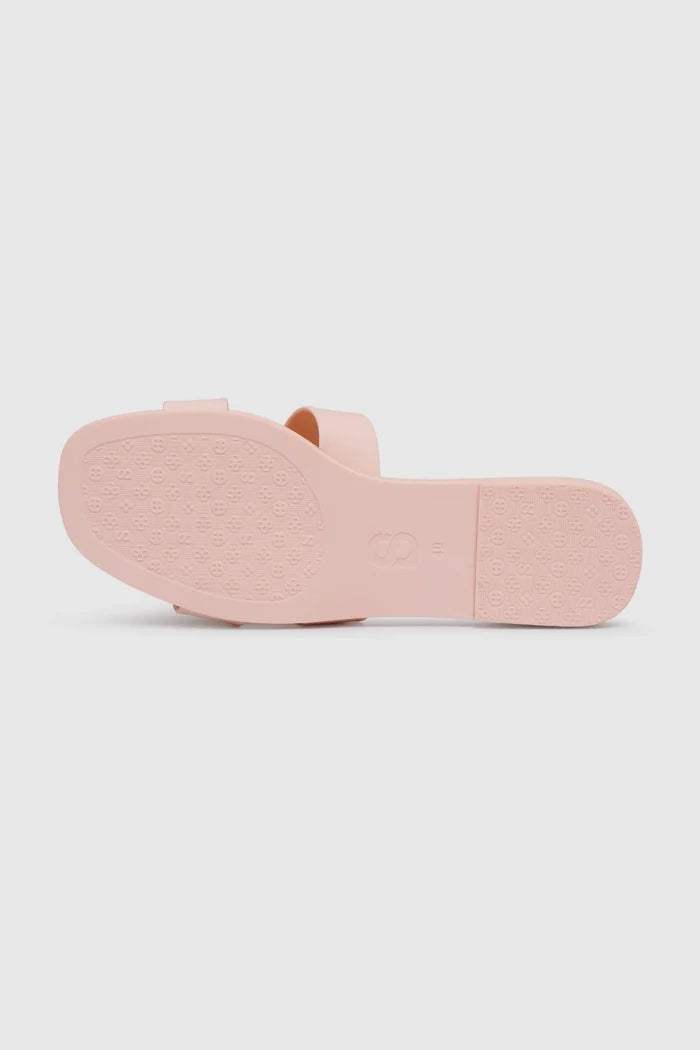 kefi slide sandal in pink by buttonscarves outsole view