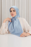kelly jacquard square scarf in forever blue by buttonscarves