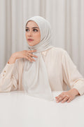 kelly jacquard square scarf in oatmeal by buttonscarves