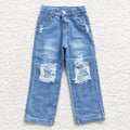 Kids Blue Denim Distressed Jeans  D4-16