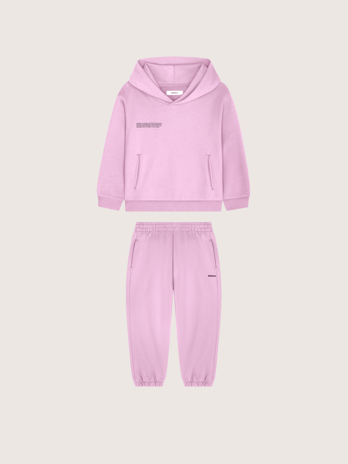 Kids’ Midweight Hoodie and Track Pants Set—Blush Drift