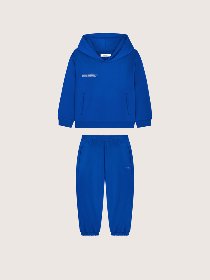 Kids’ Midweight Hoodie and Track Pants Set—Gaia Blue