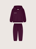 Kids’ Midweight Hoodie and Track Pants Set—Nocturne Plum
