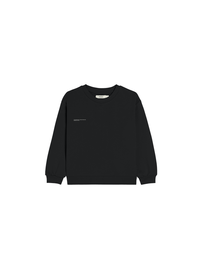 Kids’ Midweight Sweatshirt and Shorts Set—Black