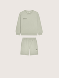 Kids’ Midweight Sweatshirt and Shorts Set—Iron Fade