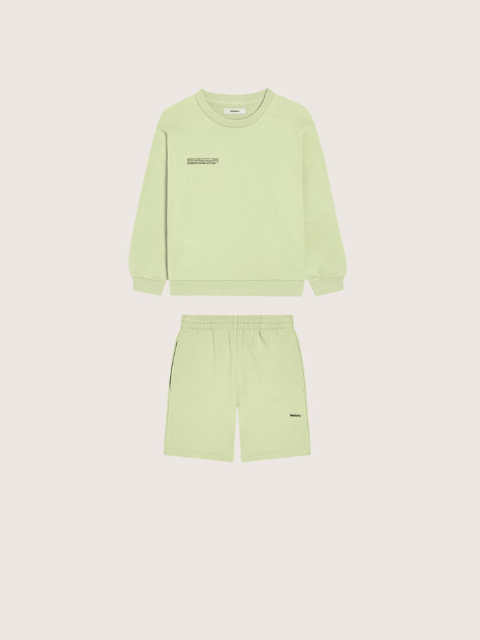 Kids’ Midweight Sweatshirt and Shorts Set—Neon Haze
