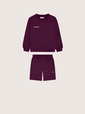 Kids’ Midweight Sweatshirt and Shorts Set—Nocturne Plum