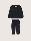 Kids’ Midweight Sweatshirt and Track Pants Set—Black