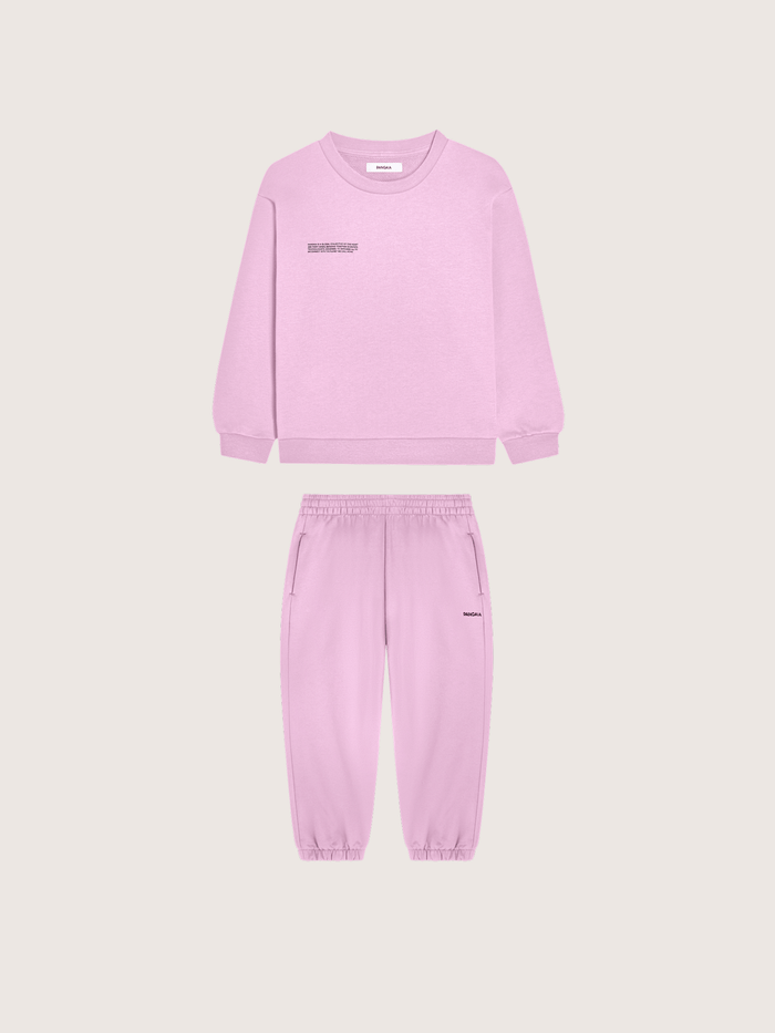 Kids’ Midweight Sweatshirt and Track Pants Set—Blush Drift