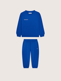 Kids’ Midweight Sweatshirt and Track Pants Set—Gaia Blue