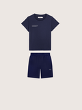 Kids’ Midweight T-Shirt and Shorts Set—Ocean Navy