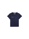 Navy Kids' 365 Midweight T-shirt packshot. 320 GSM organic cotton, oversized boxy fit, crew neck