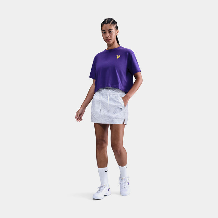 Kobe Woven Womens Skirt (White/Silver)