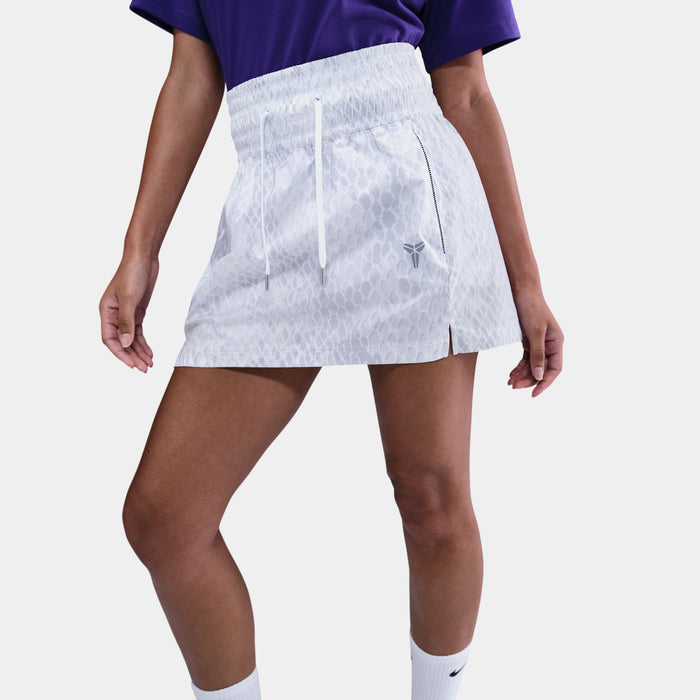 Kobe Woven Womens Skirt (White/Silver)