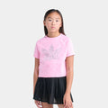 Lace Logo Grade School Short Sleeve Shirt (Light Pink)