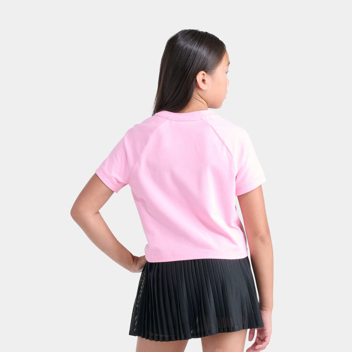 Lace Logo Grade School Short Sleeve Shirt (Light Pink)