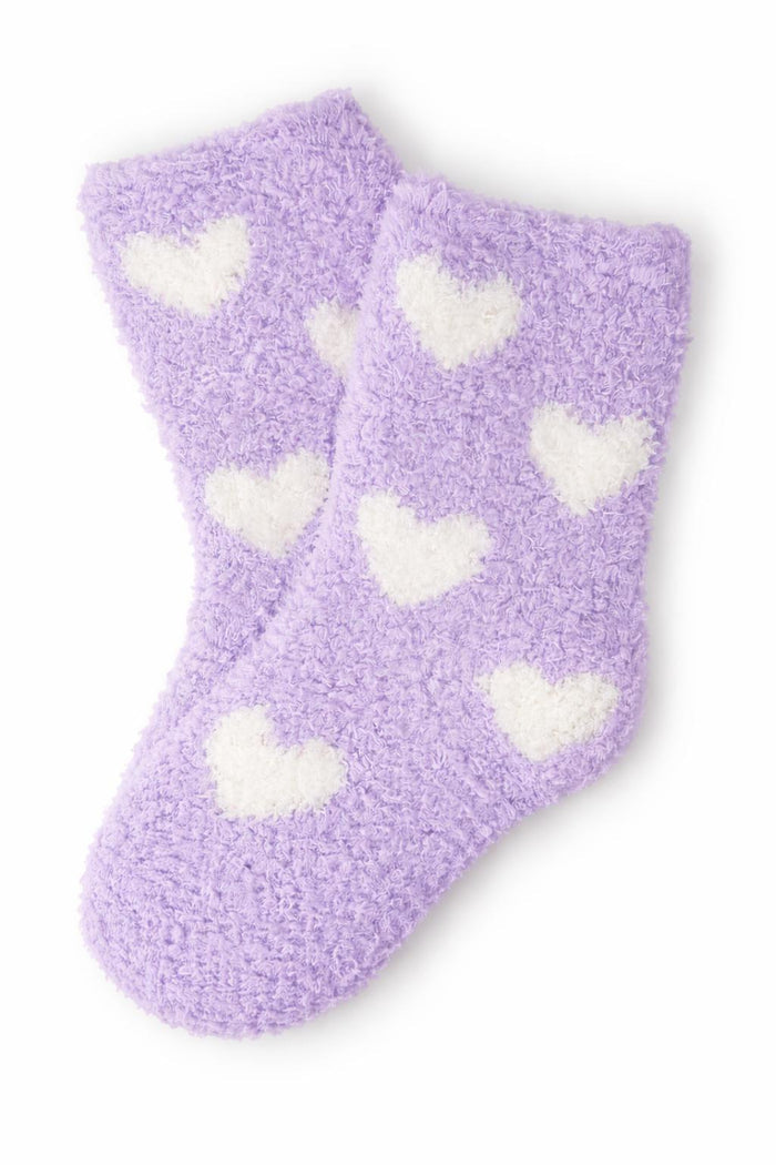 Lavender/Coconut Heart Cozy Socks-Mila & Rose ®