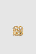 lavish ring brooch in gold by buttonscarves