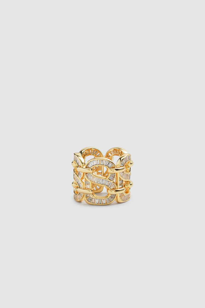 lavish ring brooch in gold by buttonscarves