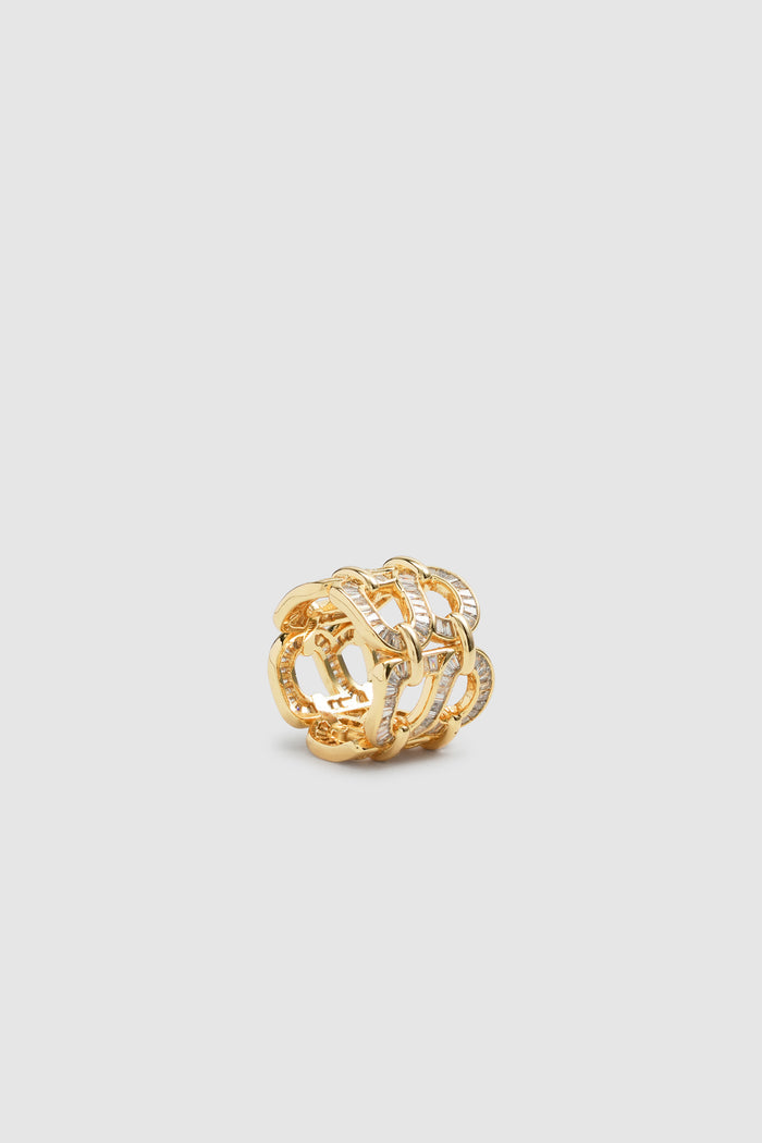 lavish ring brooch in gold by buttonscarves detail