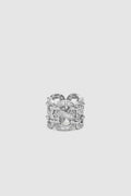 lavish ring brooch in silver by buttonscarves