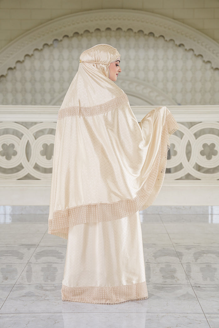 Lavish Tapis Prayer Robe - Almond